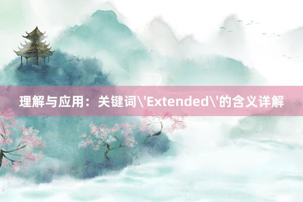 理解与应用：关键词'Extended'的含义详解